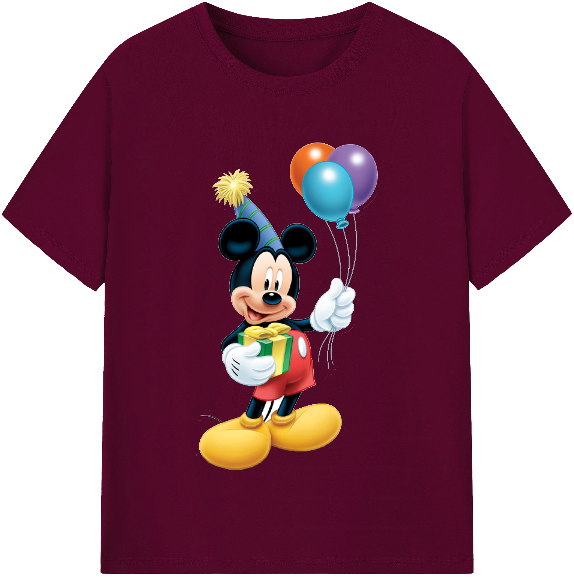 （画像用） ミッキーマウス Mickey Mouse レディースカジュアルプリントTシャツ（綿100％）